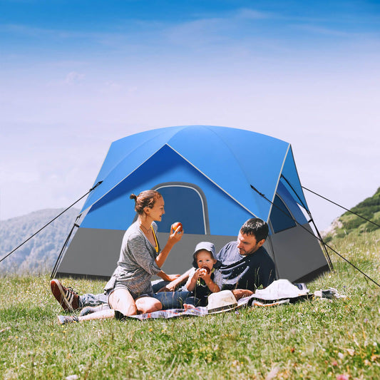 Spacious 3-Person Camping Tent with Versatile Removable Floor Mat