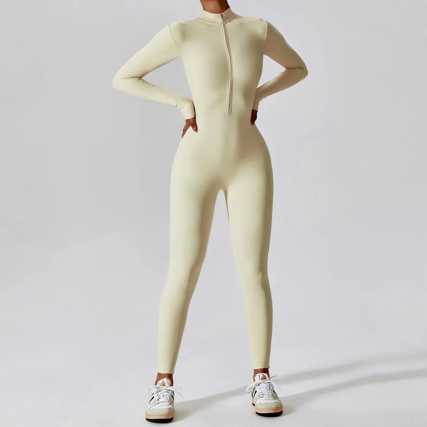 Elevate Your Workout with Our Women's High-Performance Long Sleeve Yoga Boilersuit - Ultimate Comfort & Style!