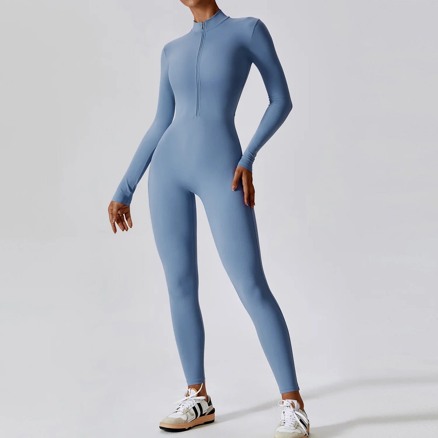 Elevate Your Workout with Our Women's High-Performance Long Sleeve Yoga Boilersuit - Ultimate Comfort & Style!