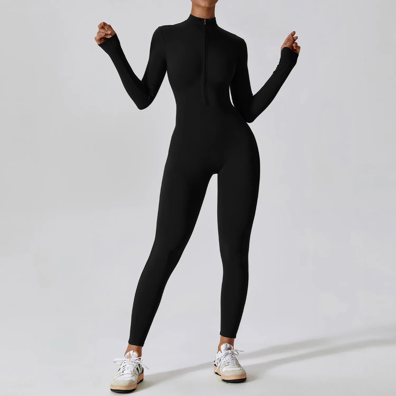 Elevate Your Workout with Our Women's High-Performance Long Sleeve Yoga Boilersuit - Ultimate Comfort & Style!